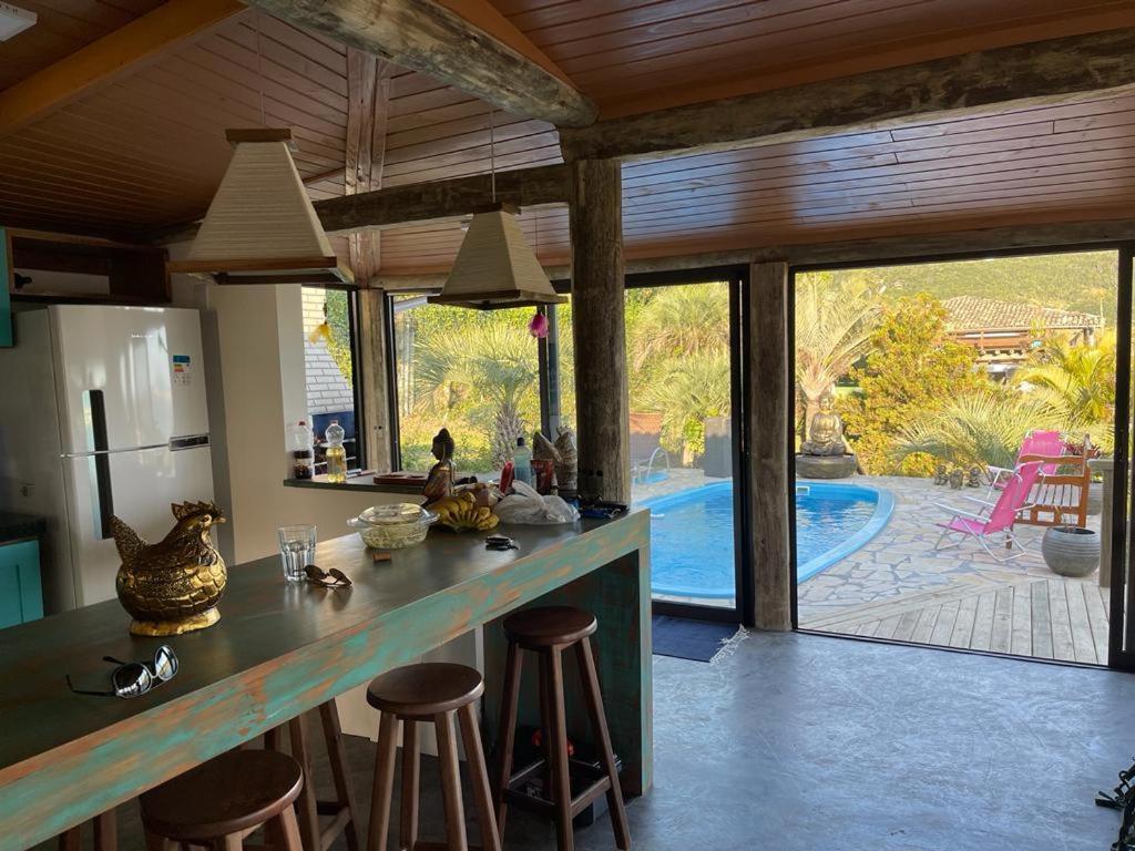 Villa Santorini Praia Do Rosa Com Piscina E Jacuzzi Dış mekan fotoğraf